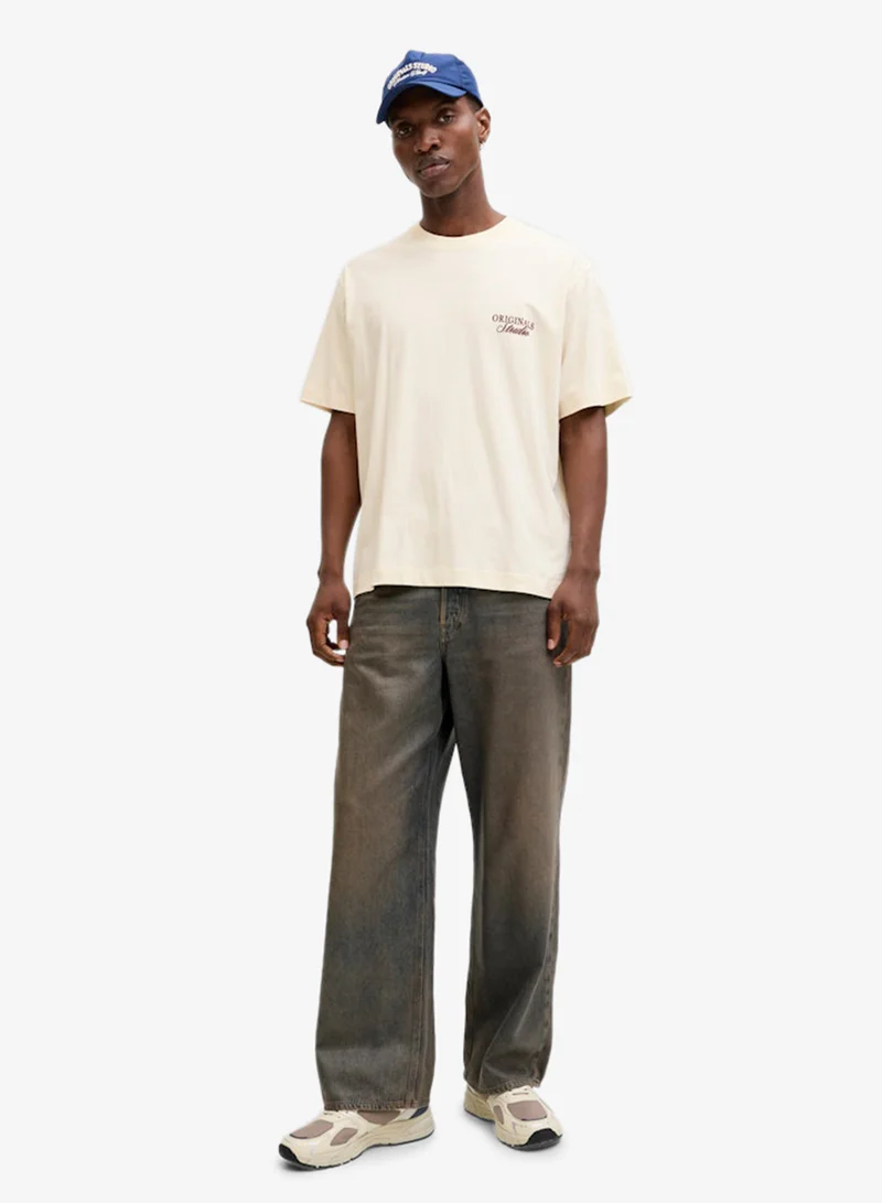 JACK & JONES  Logo Crew Neck T-Shirt for Men | Best Price UAE